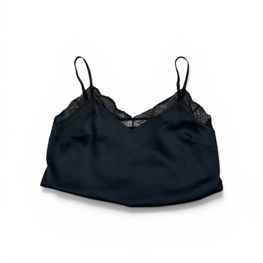 Abercrombie Black Satin Lace Bodysuit Cami | Size M